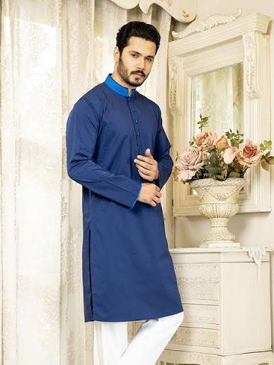 Navy Blue Panjabi